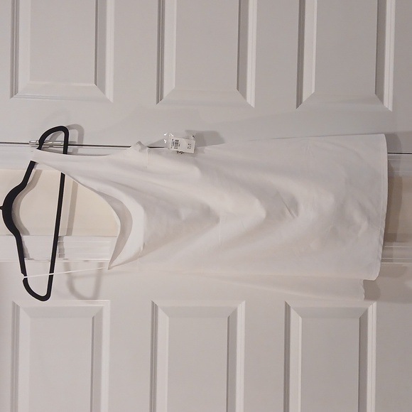 New Abercrombie & Fitch One Shoulder Traveler Mini Dress White Size Small Tall - Picture 2 of 6